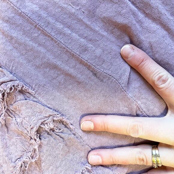 Free People Intimately Purple Ruffled Up Boho Tank Top XS - Picture 7 of 7